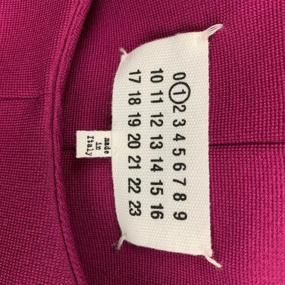 MAISON MARTIN MARGIELA Size 4 Raspberry Viscose Blend Fitted Cocktail Dress - Picture 7 of 7